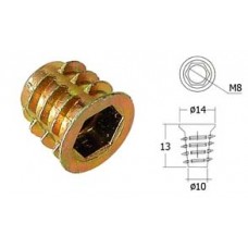 DVF813 ตัวหนอน M8×13 (ปีก) ตัวหนอนฝังไม้ Driving Nuts