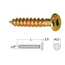 JCA Size 1/4" L=25 30 32 38 45 50 70 สกรูหัวแบนเกลียวปล่อย สกรูและอุปกรณ์ Screws and Accessories