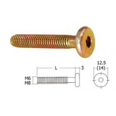 JCB8 สกรูหัวแบน เกลียวมิล Size M8 L=20 25 30 สกรูและอุปกรณ์ Screws and Accessories