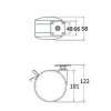 CF4G-L-GR ล้อเทา-ดำแป้นซิ้งค์ 4" (ธรรมดา-เบรค) ลูกล้อเฟอร์นิเจอร์ Furniture Castors 