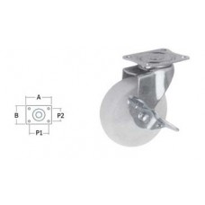 CI20GN-U-L ลูกล้อไนล่อน แป้นซิ้งค์ 2" เบรค ลูกล้อเฟอร์นิเจอร์ Furniture Castors 