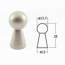 1P010-0 ปุ่มจับโลหะ ชุบซาติน Metal Knobs