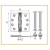 MH-4325HS2BBบานพับประตูยี่ห้อ Mature Lock