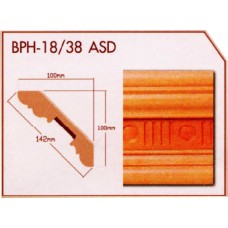 BPH-18/38 ASD ไม้บัวลายประกอบ ASD (ASD Series) บีเวอร์วูด Beaverwood