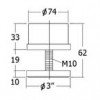 PL18-BL ขาปรับระดับตัวผู้-ตัวเมีย 3 นิ้ว ขาปรับระดับ Table Base Adjust