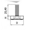 AS-824-25 สกรูปรับระดับขนาดเล็ก เกลียว 8 มิล ADJUSTABLE GLIDES 6 mm. สกรูปรับระดับ ADJUSTABLE GLIDES