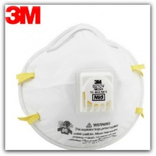 3M 8210V (N95) หน้ากากป้องกันฝุ่นและละอองขนาดเล็ก พร้อมวาล์วระบายอากาศ