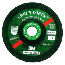 Z054-0210 GREEN CORPSแผ่นเจียอ่อนตัว4"G36 100X3X16 3M