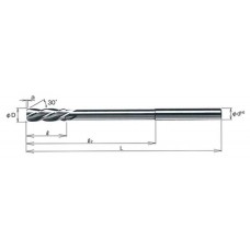 O081-CHR0500 CARBIDE HELICAL REAMERS รุ่น CHR_5.0MM Okazaki โอกาซากิ