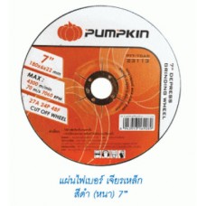 23113 แผ่นไฟเบอร์ เจียรเหล็ก สีดำ (หนา) 7" PUMPKIN