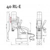  40 RL-E  ALFRA   สว่านแท่นแม่เหล็ก