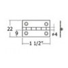 B112-YE-10 บานพับ 1 1/2"ชุบรุ้ง หนา 1.0 มม.