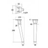 LEG08-BL ขาโต๊ะพับพลาสติก สีดำ ขาโต๊ะแบบพับได้ Folding Table Leg 